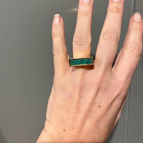 Trina Turk malachite ring size 7 - Picture 5 of 7